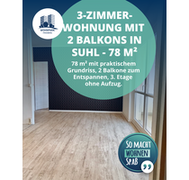 Wohnung zum Mieten in Suhl 420,00 € 78.7 m²