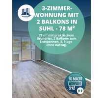 Wohnung zum Mieten in Suhl 420,00 € 78.7 m²