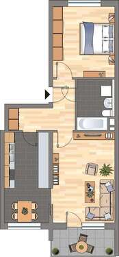 Foto - Wohnung zum Mieten in Grünstadt 519,00 € 58.48 m²