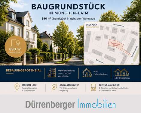 Foto - Grundstück zu verkaufen in München 1.500.000,00 € 890 m²