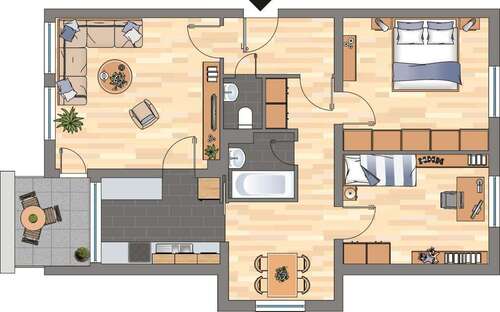 Foto - Wohnung zum Mieten in Worms 739,00 € 74.21 m²