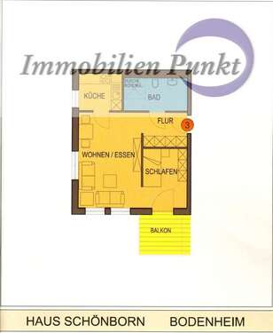 Foto - Wohnung zum Mieten in Bodenheim 660,00 € 44 m²