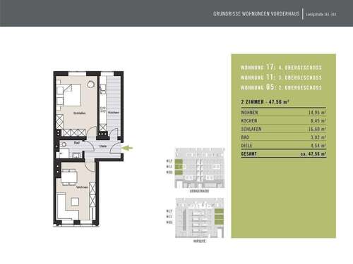 Foto - Wohnung zum Kaufen in Köln 279.000,00 € 47.56 m²