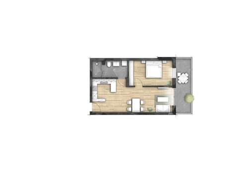 Foto - Wohnung zum Kaufen in Graben 330.100,00 € 58.44 m²