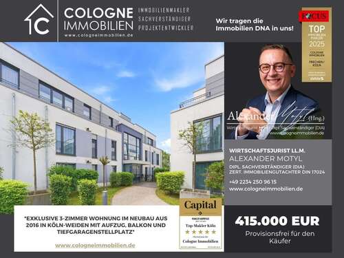 Foto - Wohnung zum Kaufen in Köln 415.000,00 € 82 m²