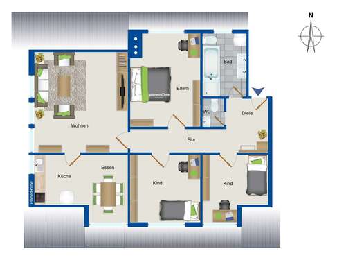Foto - Wohnung zum Kaufen in Oberndorf am Neckar 194.000,00 € 104.91 m²