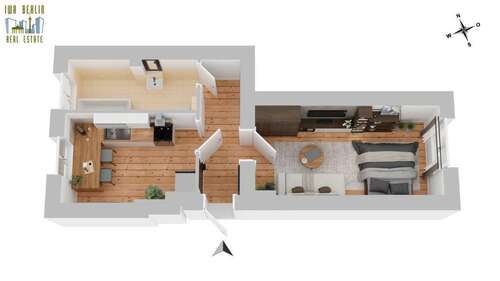 Foto - Wohnung zum Kaufen in Berlin 185.000,00 € 36.22 m²