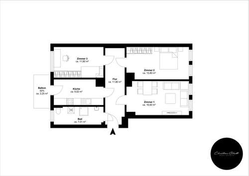 Foto - Wohnung zum Mieten in Sellerhausen-Stünz Paunsdorf 870,00 € 74.28 m²