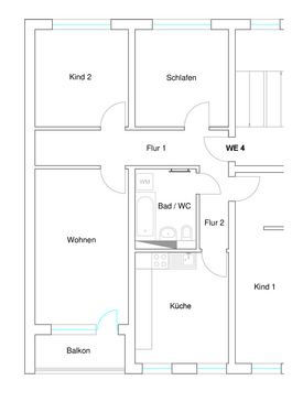 Foto - Wohnung zum Mieten in Rostock 1.157,00 € 89 m²