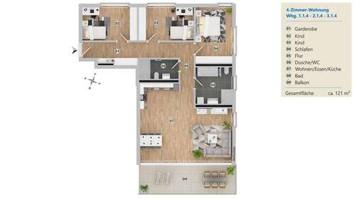 Foto - Wohnung zum Mieten in Langenargen-Bierkeller 1.761,00 € 120.85 m²