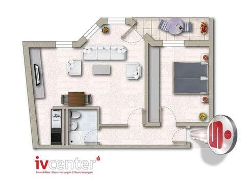 Foto - Wohnung zum Kaufen in Saarlouis 129.000,00 € 52.7 m²