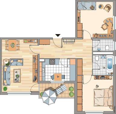 Foto - Wohnung zum Mieten in Bonn 720,00 € 81.01 m²