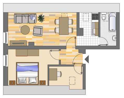 Foto - Wohnung zum Mieten in Bönen 339,00 € 41.01 m²