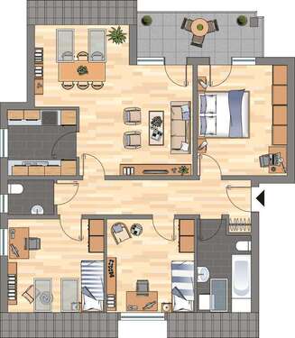 Foto - Wohnung zum Mieten in Bergkamen 472,11 € 84.27 m²