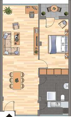 Foto - Wohnung zum Mieten in Bremen 444,00 € 54.92 m²