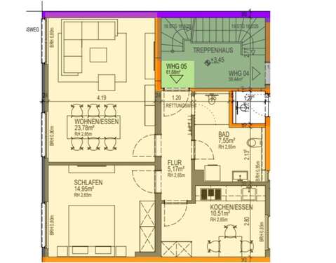 Foto - Wohnung zum Mieten in Mayen 800,00 € 61.68 m²