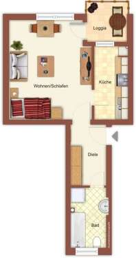 Foto - Wohnung zum Mieten in Mönchengladbach 219,89 € 37.67 m²