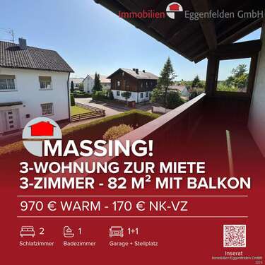 Foto - Wohnung zum Mieten in Massing 720,00 € 82 m²