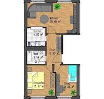 Wohnung zum Mieten in Leipzig 522,50 € 55 m²