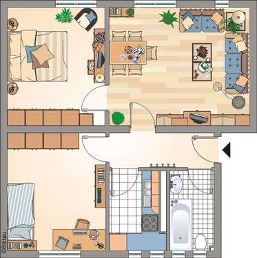 Foto - Wohnung zum Mieten in Recklinghausen 260,33 € 58.83 m²