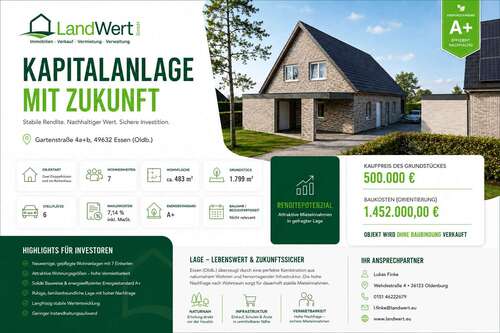 Foto - Grundstück zu verkaufen in Essen (Oldenburg) 500.000,00 € 2103 m²
