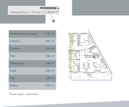 Foto - Wohnung zum Kaufen in Nürtingen 496.608,00 € 88.68 m²