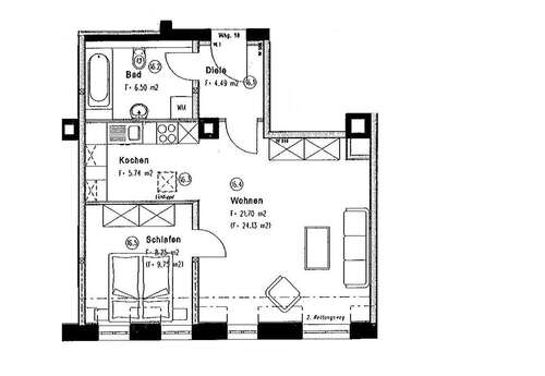 Foto - Wohnung zum Mieten in Leipzig 469,50 € 49.95 m²