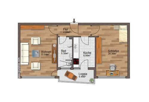Foto - Wohnung zum Kaufen in Stuttgart 249.000,00 € 64 m²
