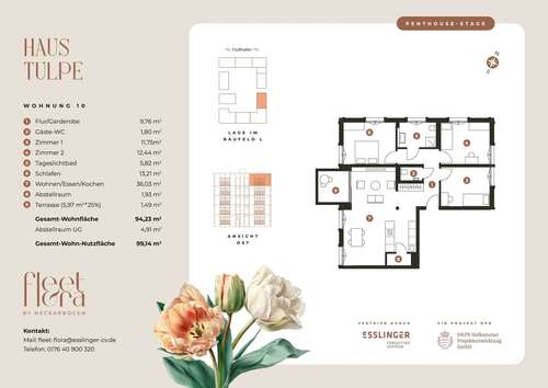 Foto - Wohnung zum Mieten in Heilbronn 1.795,00 € 94 m²