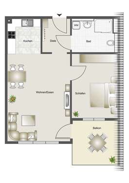 Foto - Wohnung zum Mieten in Mulfingen 720,00 € 54 m²