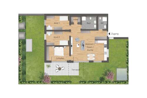 Foto - Wohnung zum Kaufen in Rudersberg-Oberndorf 592.000,00 € 116.53 m²