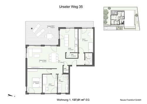 Foto - Wohnung zum Kaufen in Frankfurt am Main Nieder-Eschbach 1.200.000,00 € 138 m²