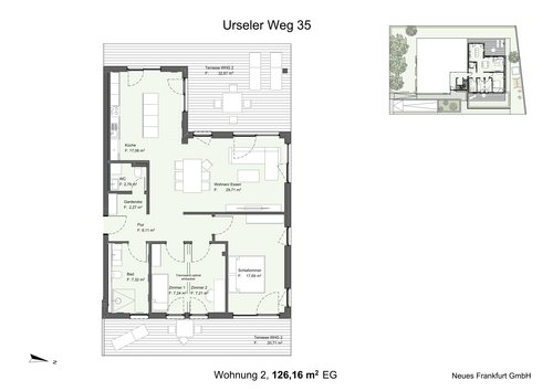 Foto - Wohnung zum Kaufen in Frankfurt am Main Nieder-Eschbach 999.000,00 € 126 m²
