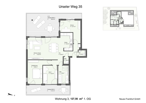 Foto - Wohnung zum Kaufen in Frankfurt am Main Nieder-Eschbach 955.000,00 € 127 m²