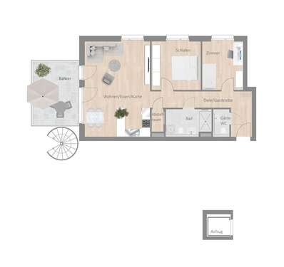 Foto - Wohnung zum Mieten in Besigheim 1.160,00 € 86.92 m²