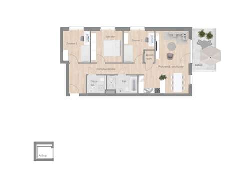 Foto - Wohnung zum Mieten in Besigheim 1.380,00 € 96.36 m²