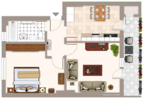Foto - Wohnung zum Mieten in Mönchengladbach 529,00 € 52.68 m²