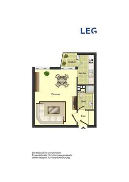 Foto - Wohnung zum Mieten in Köln 487,00 € 34.37 m²