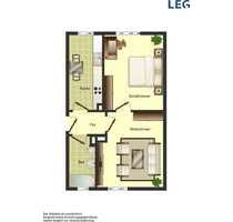 Wohnung zum Mieten in Düsseldorf 608,00 € 44.32 m²