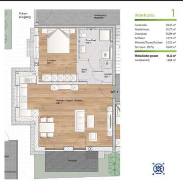 Foto - Wohnung zum Kaufen in Dachau 531.800,00 € 61.12 m²