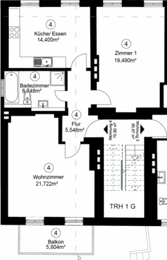 Foto - Wohnung zum Kaufen in Petershagen 298.000,00 € 70.8 m²