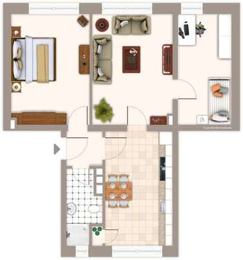 Foto - Wohnung zum Mieten in Mönchengladbach 539,00 € 56.49 m²