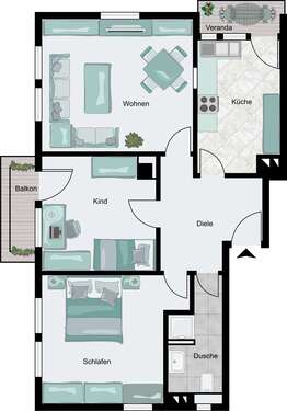 Foto - Wohnung zum Kaufen in Stuttgart 275.000,00 € 72 m²