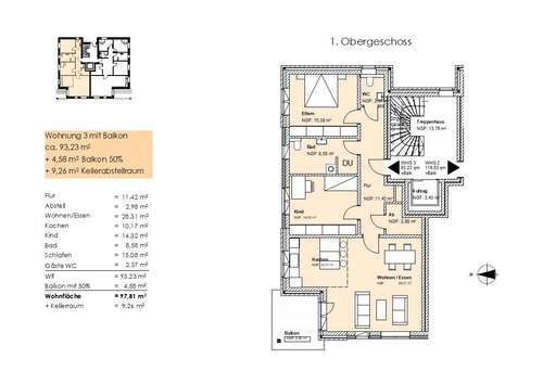 Foto - Wohnung zum Kaufen in Niedersachsen - Braunschweig 430.000,00 € 98 m²