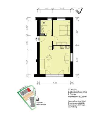 Foto - Wohnung zum Mieten in Heide 650,00 € 52.29 m²