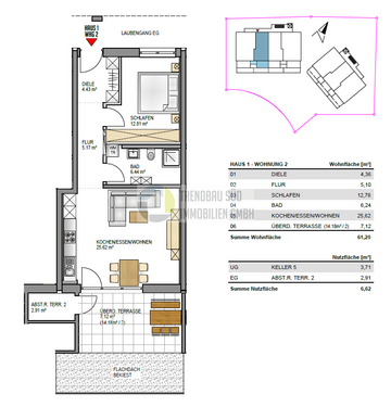 Foto - Wohnung zum Kaufen in Mietingen 300.000,00 € 61.2 m²