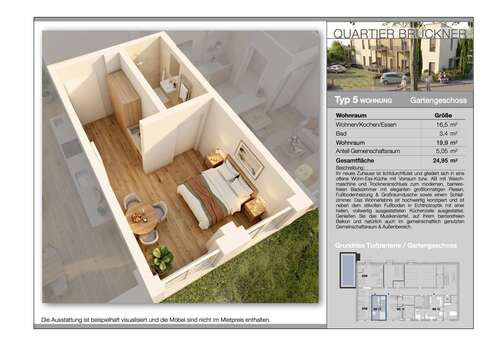 Foto - Wohnung zum Mieten in Ludwigshafen am Rhein 503,60 € 20 m²