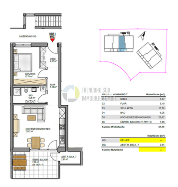 Foto - Wohnung zum Kaufen in Mietingen 305.500,00 € 61.19 m²