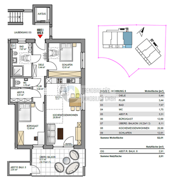 Foto - Wohnung zum Kaufen in Mietingen 409.500,00 € 82.01 m²