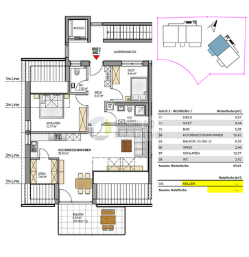 Foto - Wohnung zum Kaufen in Mietingen 418.000,00 € 81.93 m²